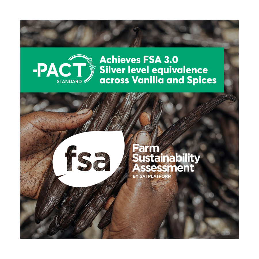 PACT STANDARD Achieves FSA 3.0 Silver Level Equivalence Across Vanilla and Spices